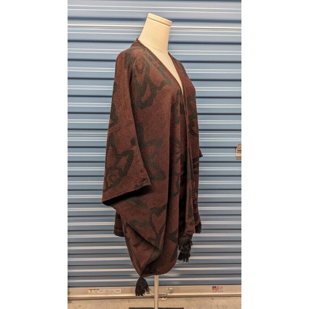 $228 Cleobella Rachel Zoe Sevigny Bordeaux Oversize Tassle Cardigan One Size - Picture 6 of 10